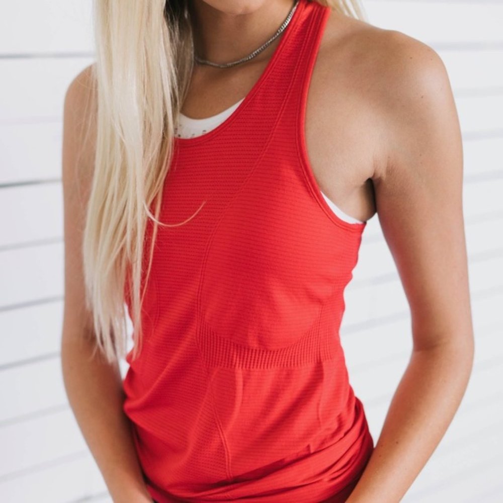 Zyia Active Red Copper Charge Tank -Size M